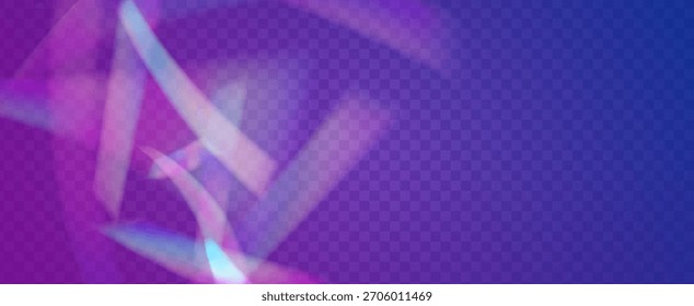 Fondo de prisma iridiscente. Efecto de fuga de luz de arco iris.  Las Rayas De La Lente En Una Superposición Holográfica Con Resplandor Abstractas Y Luz Solar. Fondo De Prisma De Cristal Iridiscente Con Luz.