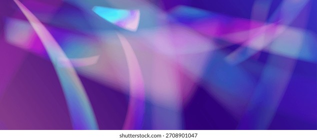 Fondo de prisma iridiscente. Efecto de fuga de luz de arco iris.  Filtrar De Cámara Con Superposición Holográfica, Textura Desenfocada Y Haz De Fantasía. Fondo De Prisma De Cristal Iridiscente Con Luz.