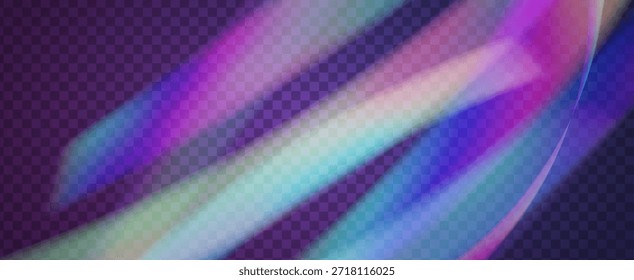 Fondo de prisma iridiscente. Efecto de fuga de luz de arco iris.  Abstractas Textura Desenfocada Con Un Filtrar De Refracción Y Un Sutil Color Aura. Fondo De Prisma De Cristal Iridiscente Con Luz.