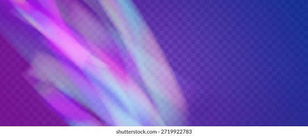 Fondo de prisma iridiscente. Efecto de fuga de luz de arco iris.  Espectro De Color Y Luz Con Brillo, Brillo Y Un Aura De Gema. Fondo De Prisma De Cristal Iridiscente Con Luz.