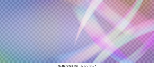 Fondo de prisma iridiscente. Efecto de fuga de luz de arco iris.  La Gema Brilla En La Luz Del Sol Con Resplandor De Color, Lente Degradada Y Vidrio Suave. Fondo De Prisma De Cristal Iridiscente Con Luz.