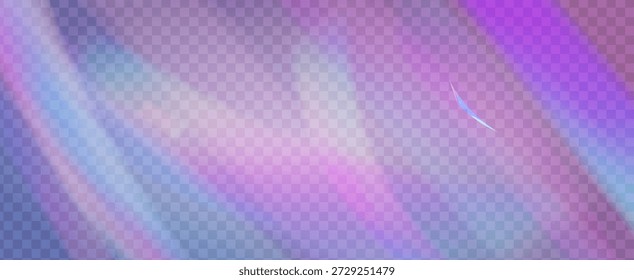 Iridescent Prism Background. Rainbow Light Leak Effect.  Bokeh Aura And Abstract Shine With Diamond Rays And Lens Refraction. Iridescent Crystal Prism Background With Light.