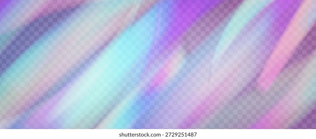 Fondo de prisma iridiscente. Efecto de fuga de luz de arco iris.  Brillo De Espectro Y Haz De Cámara Con Una Explosión De Color Y Brillo De Gema. Fondo De Prisma De Cristal Iridiscente Con Luz.