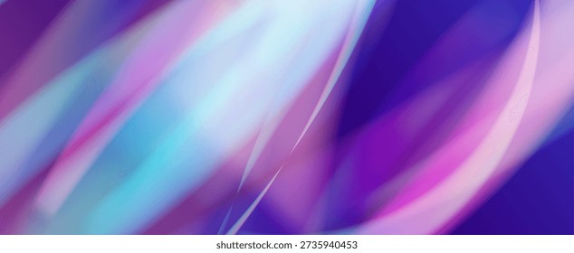 Iridescent Prism Background. Rainbow Light Leak Effect.  Lens Streaks On A Holographic Overlay With Abstract Glare And Sunlight. Iridescent Crystal Prism Background With Light.