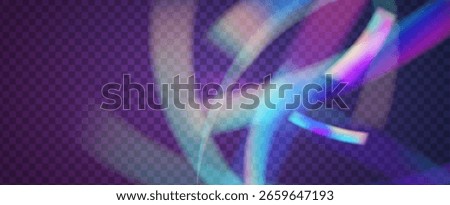 Iridescent Prism Background. Rainbow Light Leak Effect.  Vector Burst With A Sunlight Filter, Blur Effect, And A Glowing Camera Beam. Iridescent Crystal Prism Background With Light.