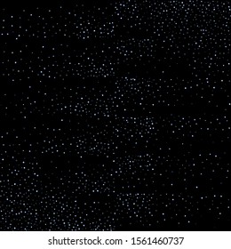 Iridescent rectangle, shiny confetti. Rainbow Scattered little sparkling, glitter sequin. Random falling paillettes, spangle, square elements black background. New Year Christmas Vector illustration.