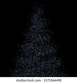 Iridescent rectangle, shiny confetti. Rainbow Scattered little sparkling, glitter sequin. Random falling paillettes, spangle, square elements black background. New Year Christmas Vector illustration.