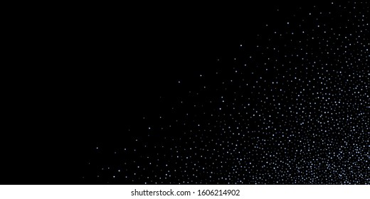 Iridescent rectangle, shiny confetti. Rainbow Scattered little sparkling, glitter sequin. Random falling paillettes, spangle, square elements black background. New Year Christmas Vector illustration.