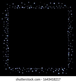 Rectángulo irlandés, confetti brillante. Arcoiris Disperso pequeño chispeante, secuencia de brillo. Pillettes de caída aleatoria, eslóganes, elementos cuadrados fondo negro. Ilustración del vector de Navidad de Año Nuevo.