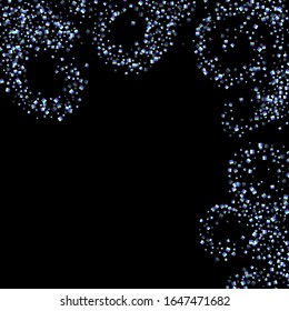 Rectángulo irlandés, confetti brillante. Arcoiris Disperso pequeño chispeante, secuencia de brillo. Pillettes de caída aleatoria, eslóganes, elementos cuadrados fondo negro. Ilustración del vector de Navidad de Año Nuevo.