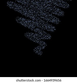 Rectángulo irlandés, confetti brillante. Arcoiris Disperso pequeño chispeante, secuencia de brillo. Pillettes de caída aleatoria, eslóganes, elementos cuadrados fondo negro. Ilustración del vector de Navidad de Año Nuevo.