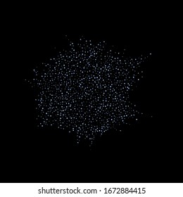 Rectángulo irlandés, confetti brillante. Arcoiris Disperso pequeño chispeante, secuencia de brillo. Pillettes de caída aleatoria, eslóganes, elementos cuadrados fondo negro. Ilustración del vector de Navidad de Año Nuevo.