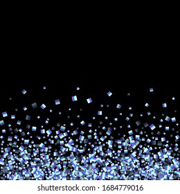 Rectángulo irlandés, confetti brillante. Arcoiris Disperso pequeño chispeante, secuencia de brillo. Pillettes de caída aleatoria, eslóganes, elementos cuadrados fondo negro. Ilustración del vector de Navidad de Año Nuevo.