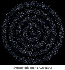 Rectángulo irlandés, confetti brillante. Arcoiris Disperso pequeño chispeante, secuencia de brillo. Pillettes de caída aleatoria, eslóganes, elementos cuadrados fondo negro. Ilustración del vector de Navidad de Año Nuevo.