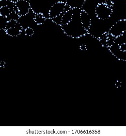 Rectángulo irlandés, confetti brillante. Arcoiris Disperso pequeño chispeante, secuencia de brillo. Pillettes de caída aleatoria, eslóganes, elementos cuadrados fondo negro. Ilustración del vector de Navidad de Año Nuevo.