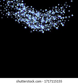 Rectángulo irlandés, confetti brillante. Arcoiris Disperso pequeño chispeante, secuencia de brillo. Pillettes de caída aleatoria, eslóganes, elementos cuadrados fondo negro. Ilustración del vector de Navidad de Año Nuevo.