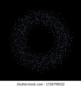 Iridescent rectangle, shiny confetti. Rainbow Scattered little sparkling, glitter sequin. Random falling paillettes, spangle, square elements black background. New Year Christmas Vector illustration.