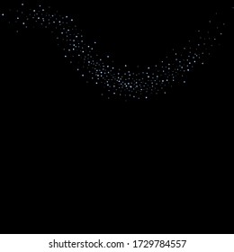 Rectángulo irlandés, confetti brillante. Arcoiris Dispersado poco chispeante, secuela de brillo. Pilletas de caída aleatoria, esángulo, elementos cuadrados fondo negro. Ilustración del vector de Navidad de Año Nuevo.