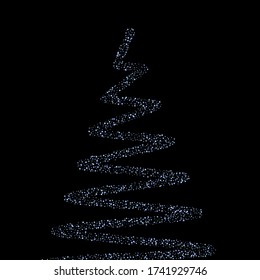 Rectángulo irlandés, confetti brillante. Arcoiris Dispersado poco chispeante, secuela de brillo. Pilletas de caída aleatoria, esángulo, elementos cuadrados fondo negro. Ilustración del vector de Navidad de Año Nuevo.
