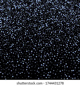 Rectángulo irlandés, confetti brillante. Arcoiris Dispersado poco chispeante, secuela de brillo. Pilletas de caída aleatoria, esángulo, elementos cuadrados fondo negro. Ilustración del vector de Navidad de Año Nuevo.