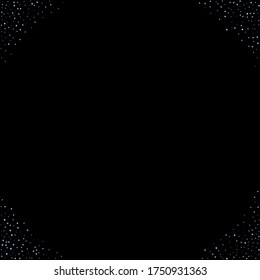 Iridescent rectangle, shiny confetti. Rainbow Scattered little sparkling, glitter sequin. Random falling paillettes, spangle, square elements black background. New Year Christmas Vector illustration.