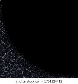 Iridescent rectangle, shiny confetti. Rainbow Scattered little sparkling, glitter sequin. Random falling paillettes, spangle, square elements black background. New Year Christmas Vector illustration.