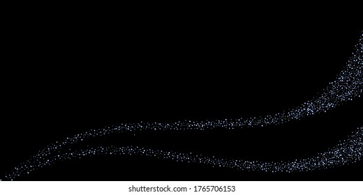 Unglaubliches Rechteck, glänzende Konfetti. Regenbogen Scatted kleine funkelnde, glittere Sequin. Zufällige fallende Pailletten, Speck, quadratische Elemente, schwarzer Hintergrund. Weihnachten-Vektorgrafik Neujahr.