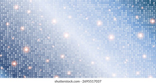 Iridescent sequin mosaic texture background. Abstract shining halftone wallpaper. Pop up comic glitter sparkles backdrop. Retro vector design template