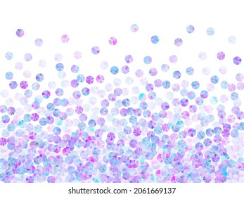 El fondo vectorial de dispersión de confeti se secuela de forma irlandesa. Partículas de secuencia brillante redondeadas y plancha de brillo de partido. El confeti de Año Nuevo es un sustituto brillante de fondo.