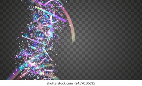 Iridescent Serpentine. Festive Background. Cristal Design. Falling Banner. 3d Pattern. Rainbow Glitter. Light Surprise Cristals. Pink Happy Burst. Blue Iridescent Serpentine