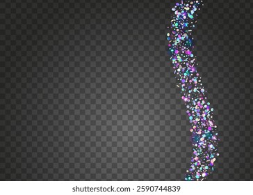 Iridescent Sparkle. Light Texture. Digital Poster. Modern Banner. Party Background. Disco Colourful Template. Hologram Glitter. Blue Glare Confetti. Purple Iridescent Sparkle