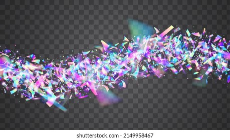 Iridescent Sparkles. Violet Disco Glare. Bokeh Effect. Webpunk Foil. Fantasy Art. Holographic Background. Blur Christmas Illustration. Shiny Flare. Pink Iridescent Sparkles