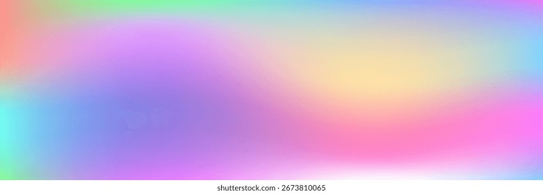 Textura Iridescente. Resumo do histórico. Gradiente Retro Rosa. Cartão brilhante. Ilustração Multicolor Brilhante. Malha na moda. Fundo holográfico. Design suave. Textura iridescente violeta