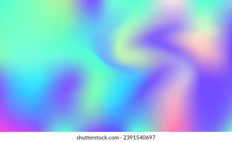 Iridescent Texture. Abstract Gradient. Shiny Design. Bright Fluid. Fantasy Flyer. Pink Soft Background. Metal Gasoline Template. Hologram Background. Blue Iridescent Texture