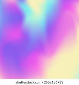 Iridescent Texture. Blue Shiny Gradient. Pop Minimalist Invitation. Bright Card. Hologram Background. Unicorn Mesh. Pearlescent Background. Metal Glitch. Violet Iridescent Texture