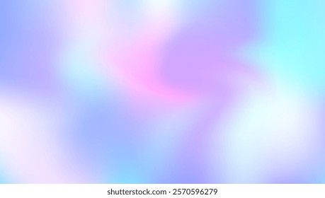 Iridescent Texture. Blur Concept. Trendy Flyer. Soft Geometric Illustration. Pearlescent Gradient. Abstract Background. Violet Retro Gradient. Cosmos Card. Purple Iridescent Texture