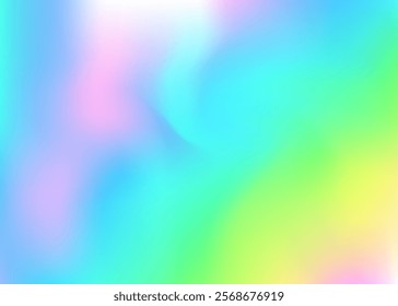 Iridescent Texture. Blur Geometry Backdrop. Trendy Light. Holographic Background. Neon Foil. Abstract Gradient. Hippie Retro Background. Shiny Poster. Blue Iridescent Texture