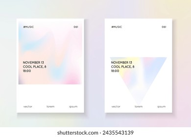 Irisierende Textur. Kristalldesign. In: Isolated 90s Illustration. Violette minimale Abdeckung. Digitales Banner. In: Spectrum Presentation. Farbhintergrund. blau schillernde Textur