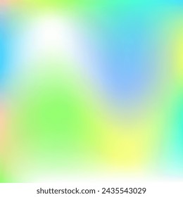 Iridescent Texture. Hippie Neon Background. Abstract Gradient. Shiny Concept. Pop Minimalist Template. Retro Mesh. Trendy Paper. Holographic Background. Green Iridescent Texture