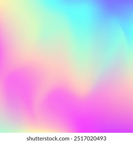 Iridescent Texture. Hipster Foil. Girlie Light. Hologram Background. Abstract Background. Pink Retro Gradient. Soft Design. Metal Futuristic Brochure. Blue Iridescent Texture