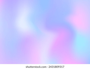 Iridescent Texture. Hologram Background. Fashion Foil. Modern Flyer. Violet Pop Gradient. Shiny Concept. Retro Futuristic Template. Holographic Background. Purple Iridescent Texture