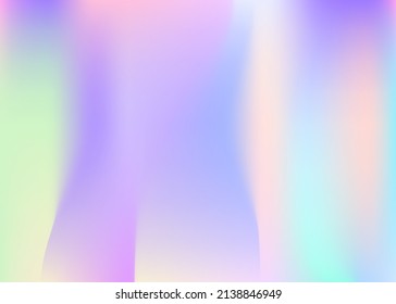 Iridescent Texture. Hologram Gradient. Shiny Spectrum Illustration. Soft Effect. Holographic Background. Bright Light. Violet Retro Background. Kawaii Fluid. Purple Iridescent Texture
