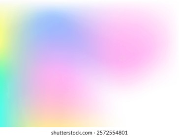 Iridescent Texture. Metal Vector. Unicorn Light. Retro Fluid. Blur Futuristic Invitation. Abstract Background. Holographic Gradient. Psychedelic Soft Background. Pink Iridescent Texture