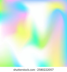 Iridescent Texture. Neon Cover. Vibrant Foil. Retro Multicolor Illustration. Shiny Image. Abstract Background. Hippy Metal Gradient. Hologram Gradient. Green Iridescent Texture