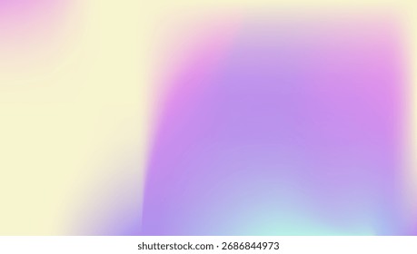 Textura irisada. Imagen de neón. Luz brillante. Gradiente suave azul. Antecedentes Abstractas. Malla de unicornio. Gradiente perlado. Telón de fondo minimalista retro. Textura iridiscente violeta
