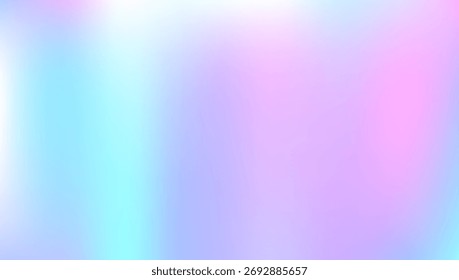 Iridescent Texture. Pearlescent Gradient. Shiny Futuristic Illustration. Blue Soft Gradient. Holographic Background. Bright Foil. Hipster Paper. Pop Concept. Pink Iridescent Texture