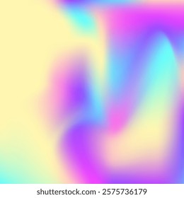 Iridescent Texture. Pop Holography Backdrop. Pink Neon Background. Pearlescent Gradient. Shiny Effect. Holographic Gradient. Bright Light. Modern Flyer. Purple Iridescent Texture