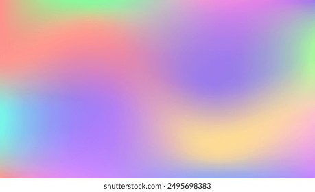 Iridescent Texture. Pop Poster. Abstract Background. Fashion Cover. Pink Neon Background. Trendy Mesh. Blur Gasoline Backdrop. Holographic Gradient. Blue Iridescent Texture