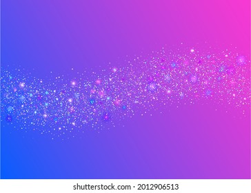 Iridescent Texture. Shiny Design. Digital Foil. Blue Laser Confetti. Transparent Background. Glitter Art. Glitch Tinsel. Party Multicolor Sunlight. Pink Iridescent Texture