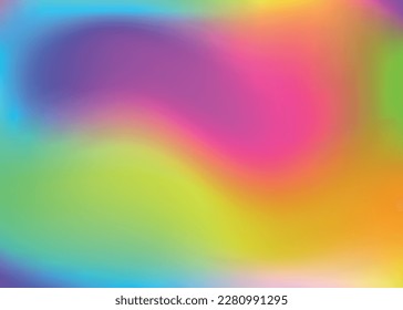 Iridescent Texture. Shiny Minimalist Invitation. Purple Pop Background. Soft Design. Pearlescent Background. Unicorn Cover. Holographic Gradient. Plastic Fluid. Blue Iridescent Texture